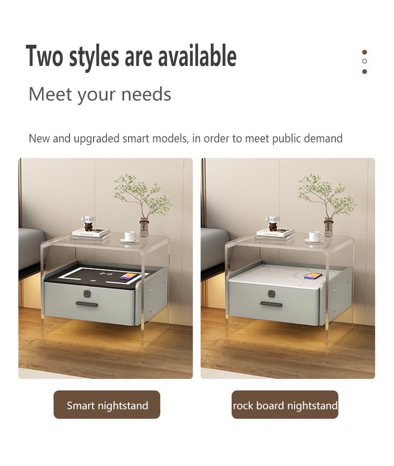 smart acrylic bedside table smart acrylic bedside table