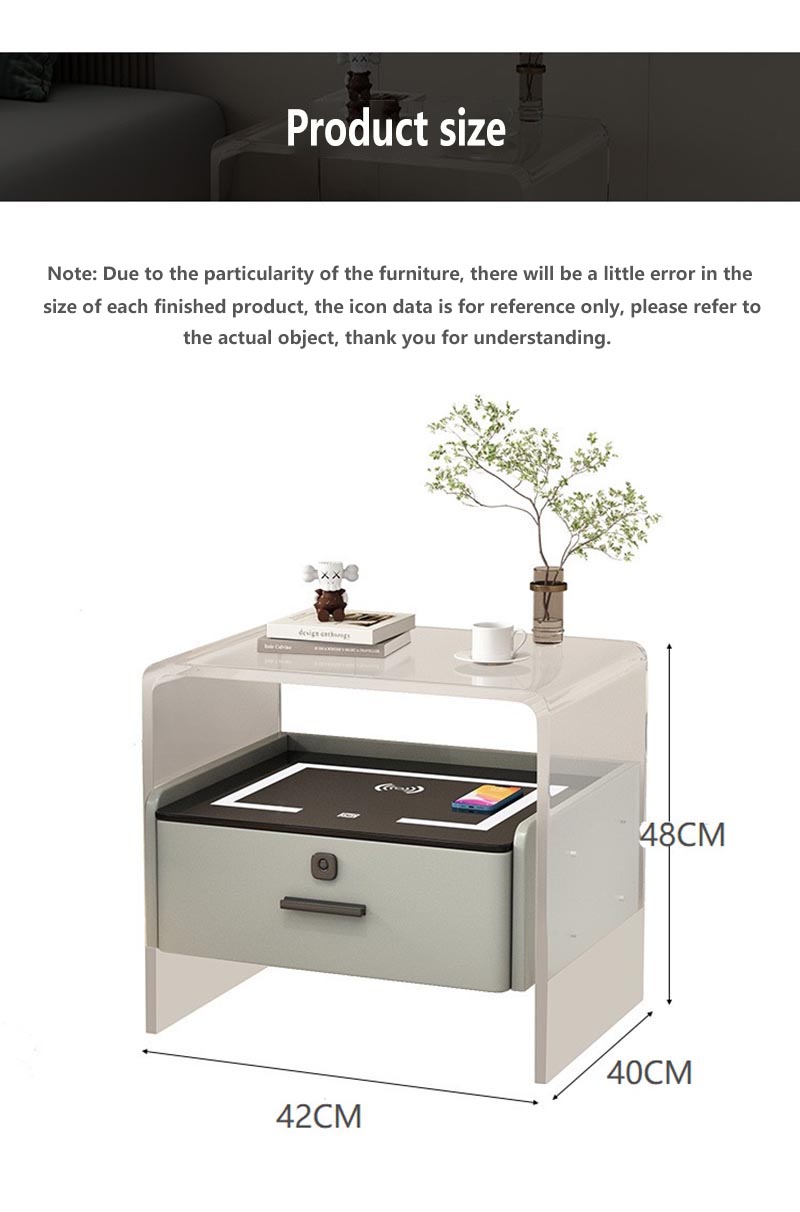 smart acrylic bedside table smart acrylic bedside table