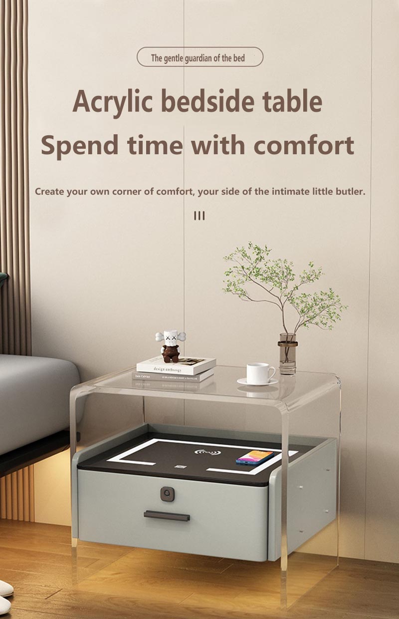 smart acrylic bedside table smart acrylic bedside table