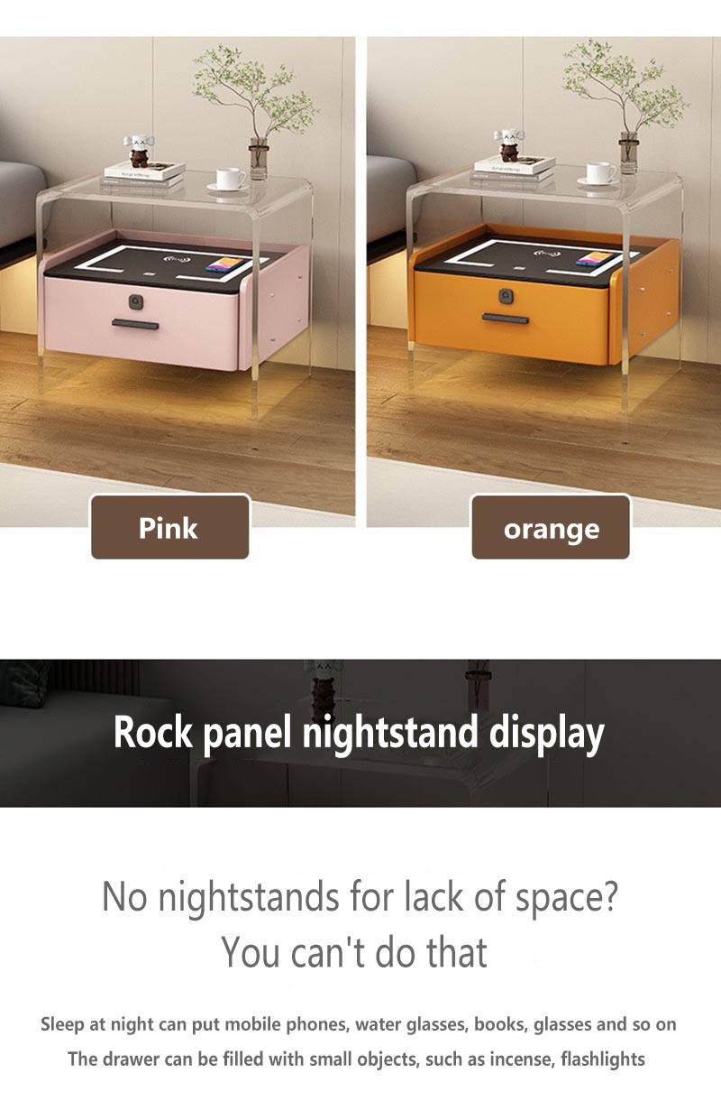 smart acrylic bedside table smart acrylic bedside table