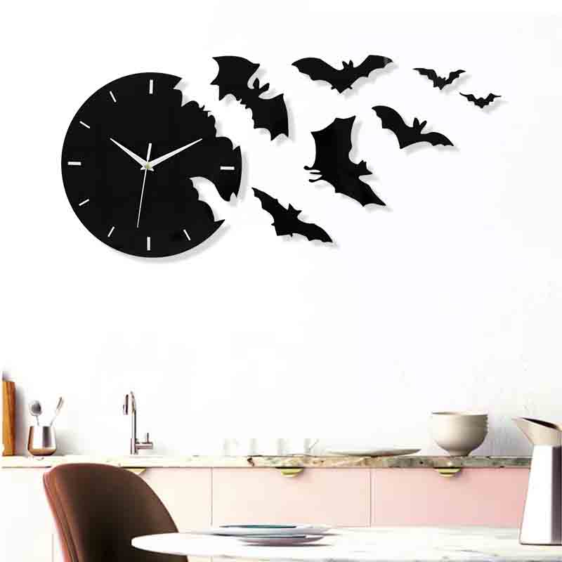 acrylic wall clock with bat pattern acrylic wall clock with bat pattern