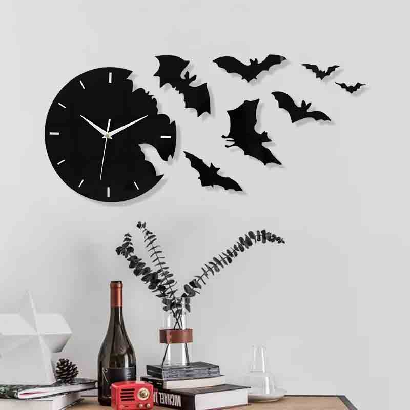 acrylic wall clock with bat pattern acrylic wall clock with bat pattern