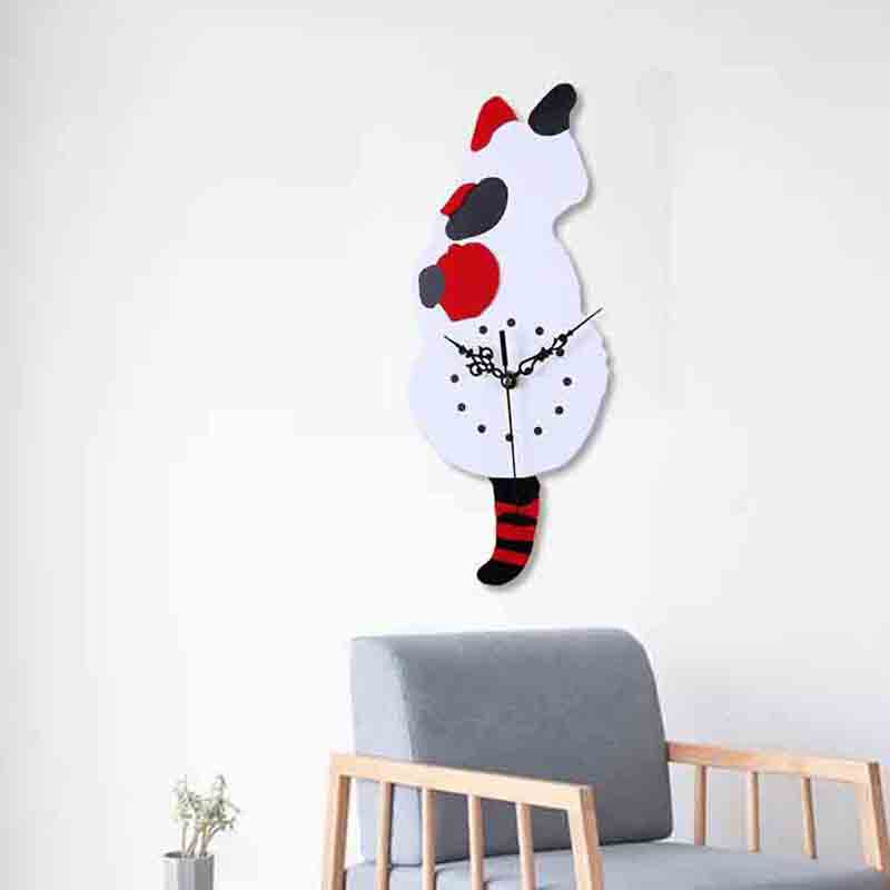 crylic wall clock with cat back view pattern crylic wall clock with cat back view pattern