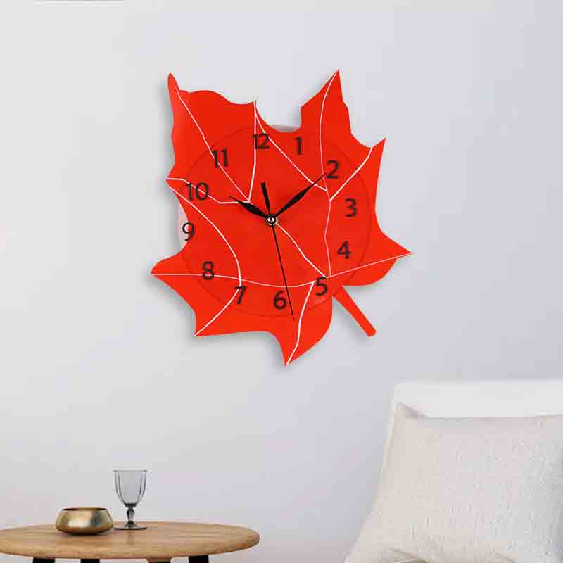 Leaf shape acrylic Wall Clock Leaf shape acrylic Wall Clock