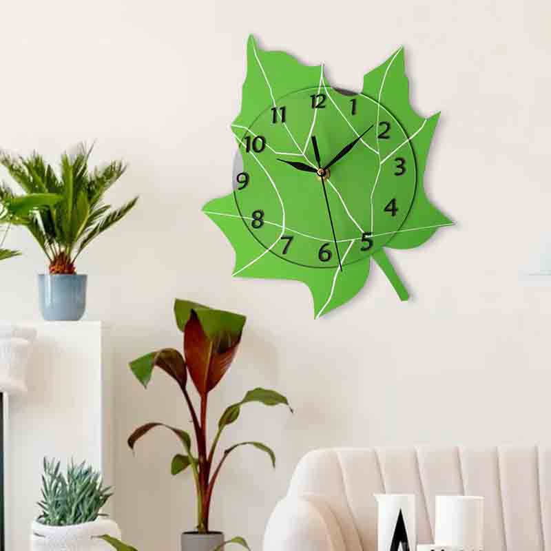 Leaf shape acrylic Wall Clock Leaf shape acrylic Wall Clock