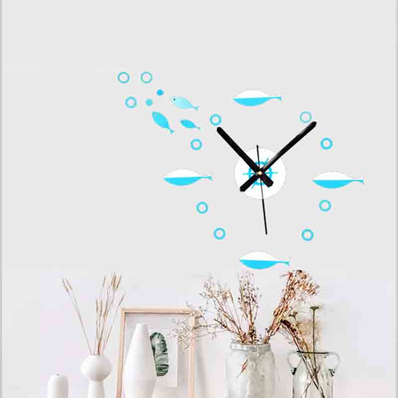 Marine shoal of fish Acrylic wall clock Marine shoal of fish Acrylic wall clock