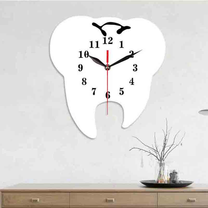 Custom Tooth Shape Acrylic Wall Clock Custom Tooth Shape Acrylic Wall Clock