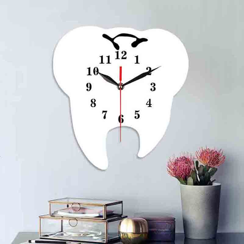 Custom Tooth Shape Acrylic Wall Clock Custom Tooth Shape Acrylic Wall Clock