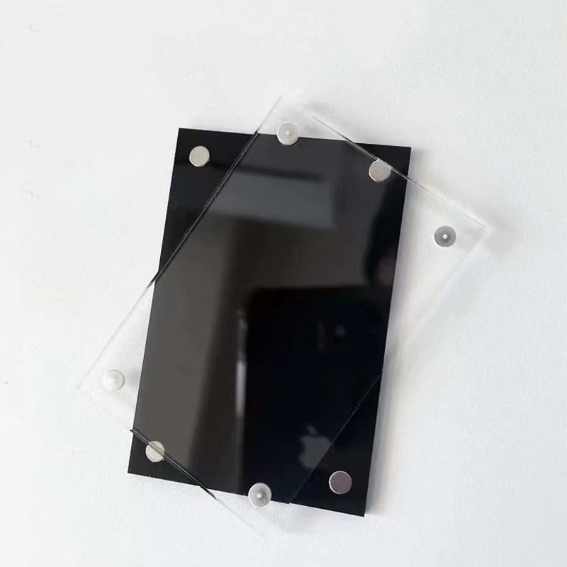 Transparent acrylic magnetic photo frames factory-customized