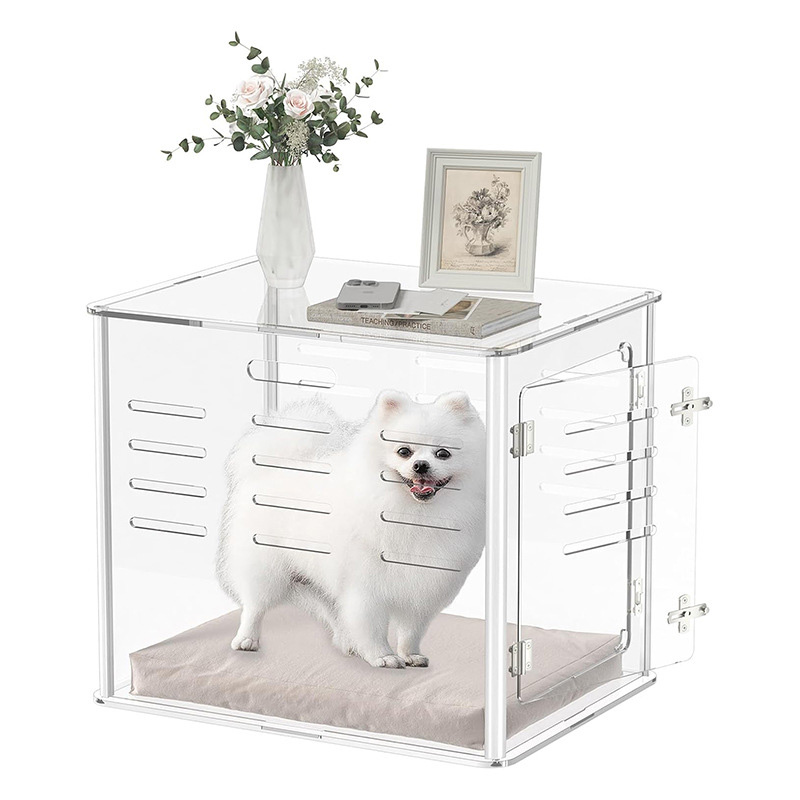 Acrylic pet dog and cat house manufacturers can also customize and make side tables