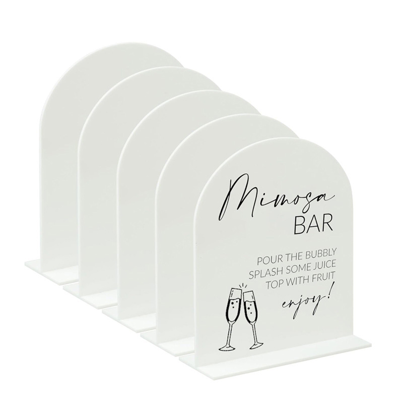 T-shaped acrylic table number plate for wedding supplies