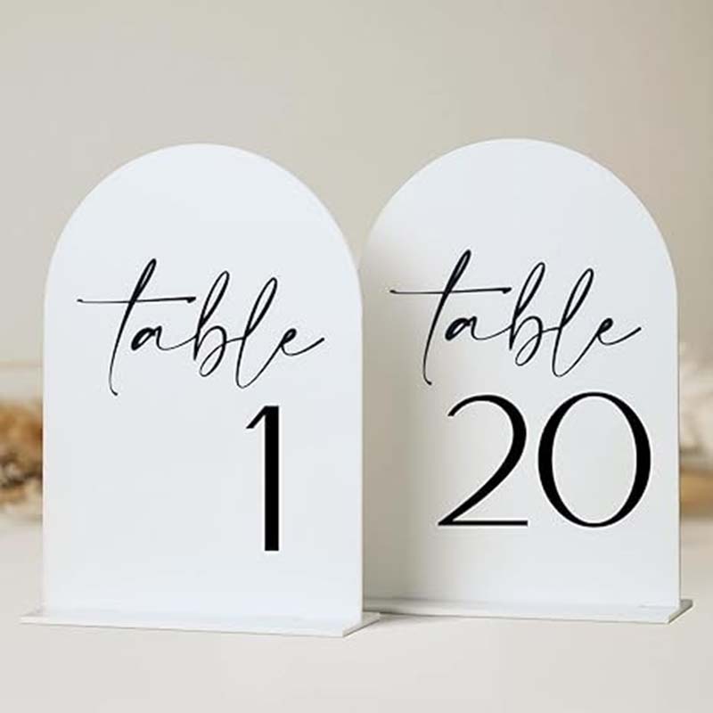 wedding table number plates