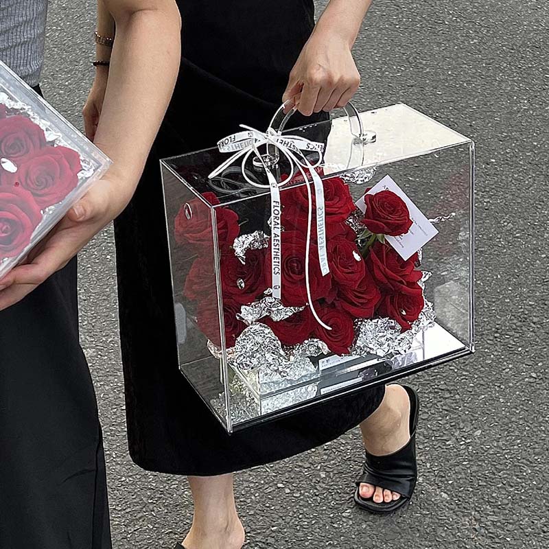 acrylic hand-held flower boxes acrylic hand-held flower boxes