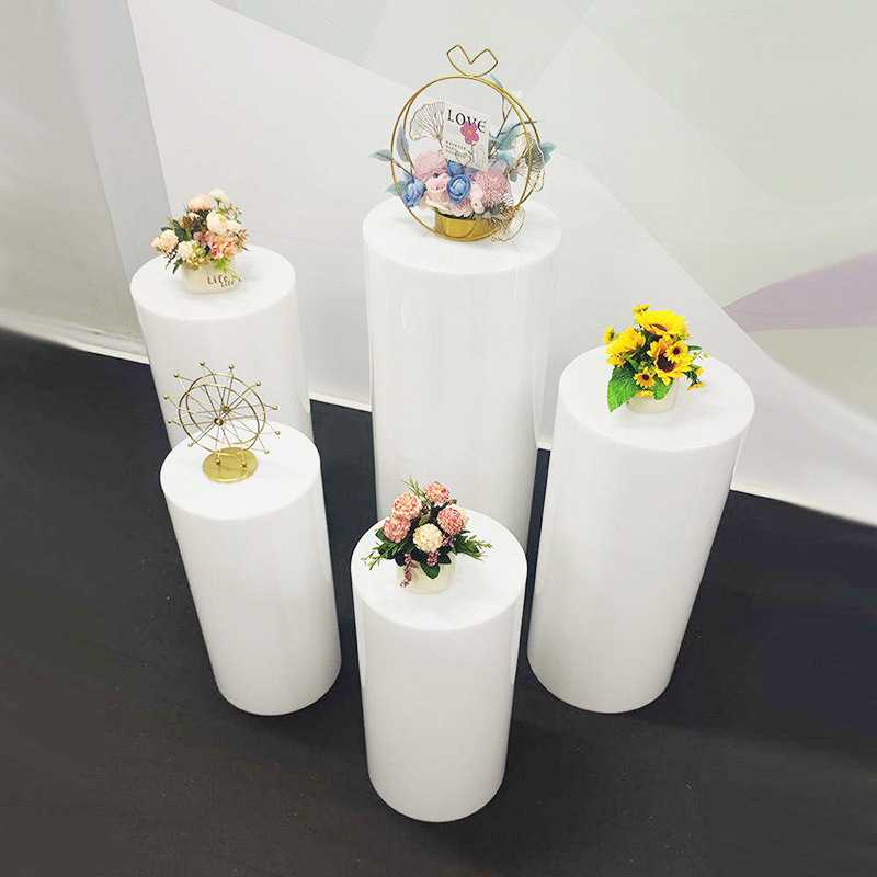Wedding decorations and acrylic cylindrical display stands